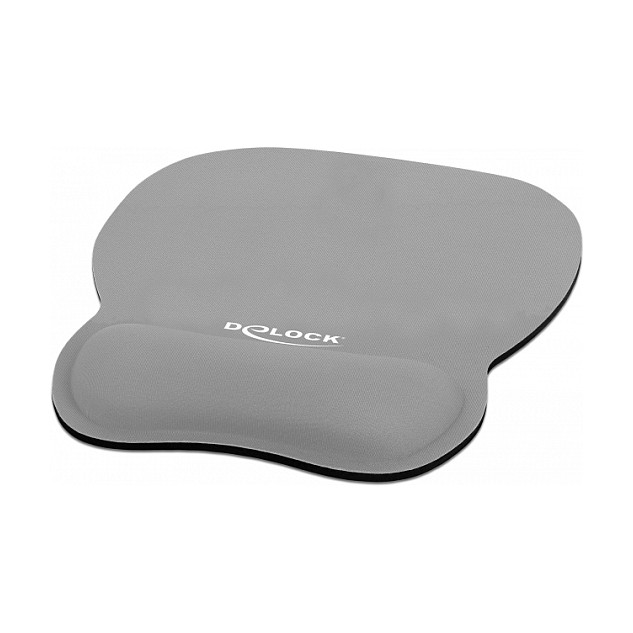 Ergonomska podloga za miš DELOCK 12698 s naslonom za zglob, siva boja