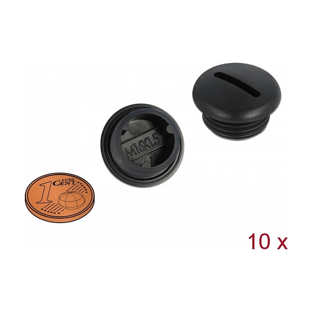 Brtveni čepovi DELOCK M16 x 1.5 (10 komada) crna boja-0