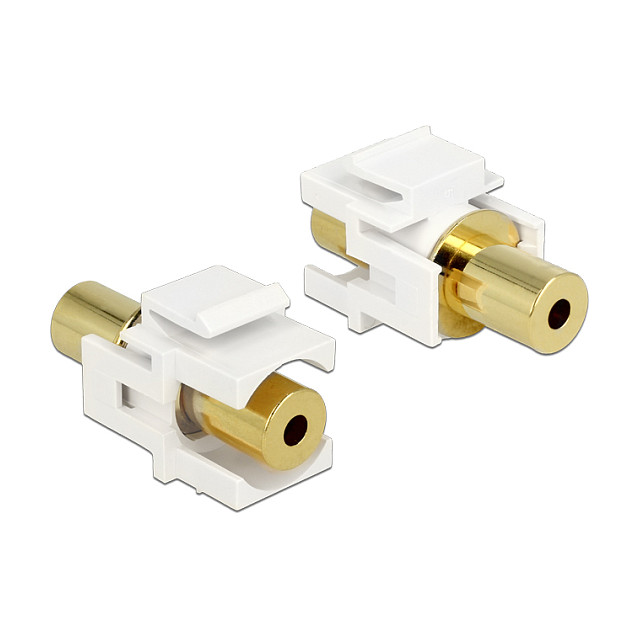 Delock Keystone Modul 3.5mm 4-pinski (Ž) na (Ž), pozlaćeni, bijeli-0