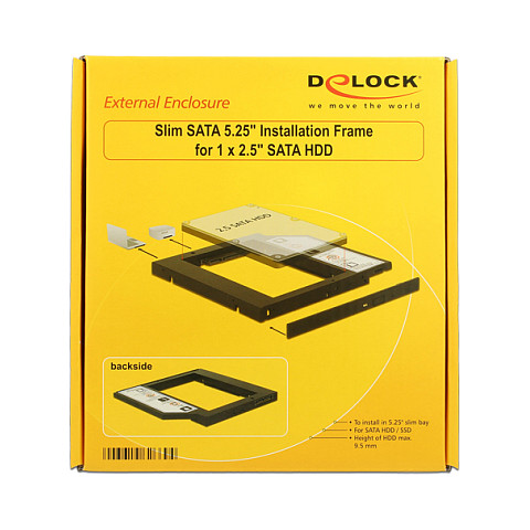 Delock ladica za ugradnju 2.5" SATA HDD/SSD u 5.25" Slim SATA utor (9.5 mm)-5