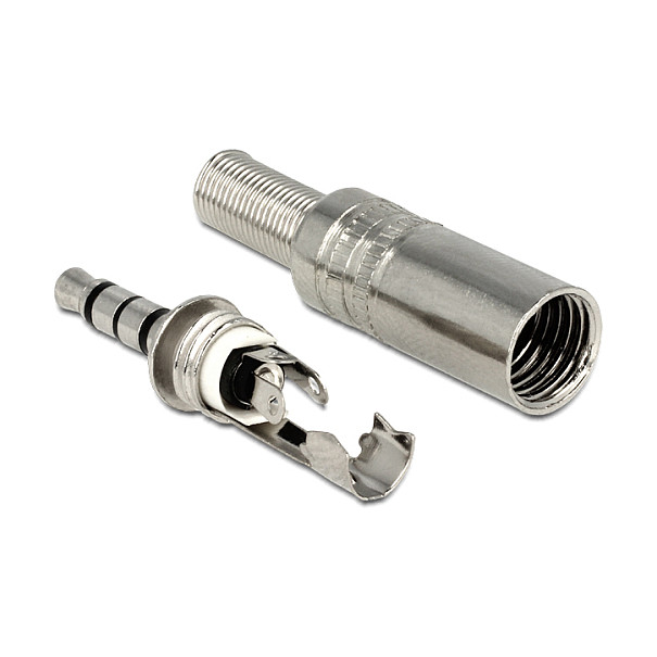 Konektor DELOCK 3.5 mm stereo muški 4-pinski za lemljenje, 65546-1