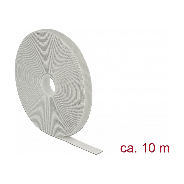 Čičak traka DELOCK na roli 10 m x 13 mm siva boja-0