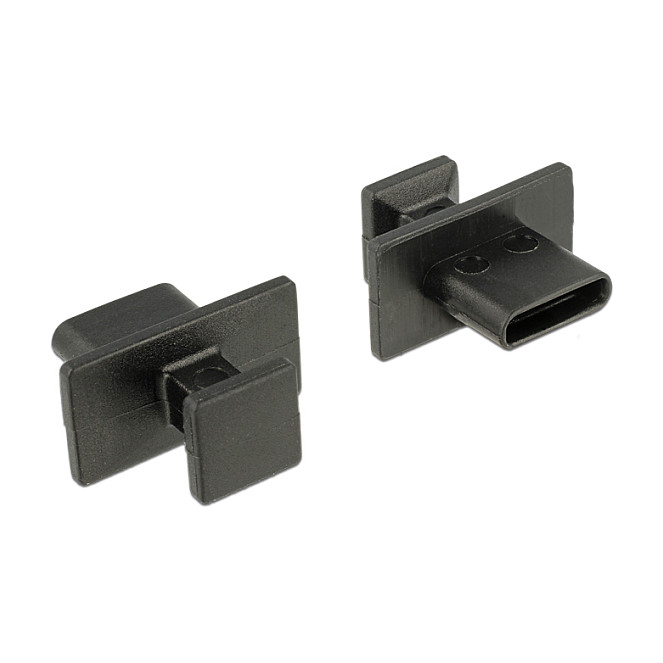 Zaštitni poklopci DELOCK za USB-C utor s ručkom (10 komada) crna boja-0