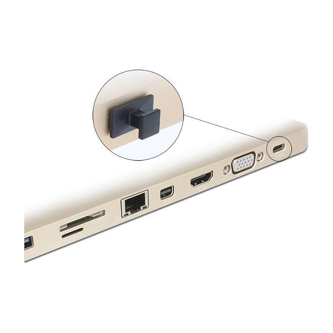 Zaštitni poklopci DELOCK za USB-C utor s ručkom (10 komada) crna boja-1