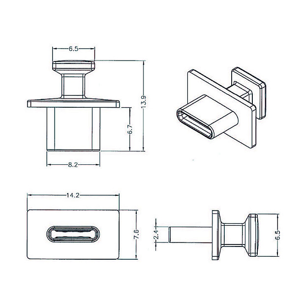 Zaštitni poklopci DELOCK za USB-C utor s ručkom (10 komada) crna boja-2