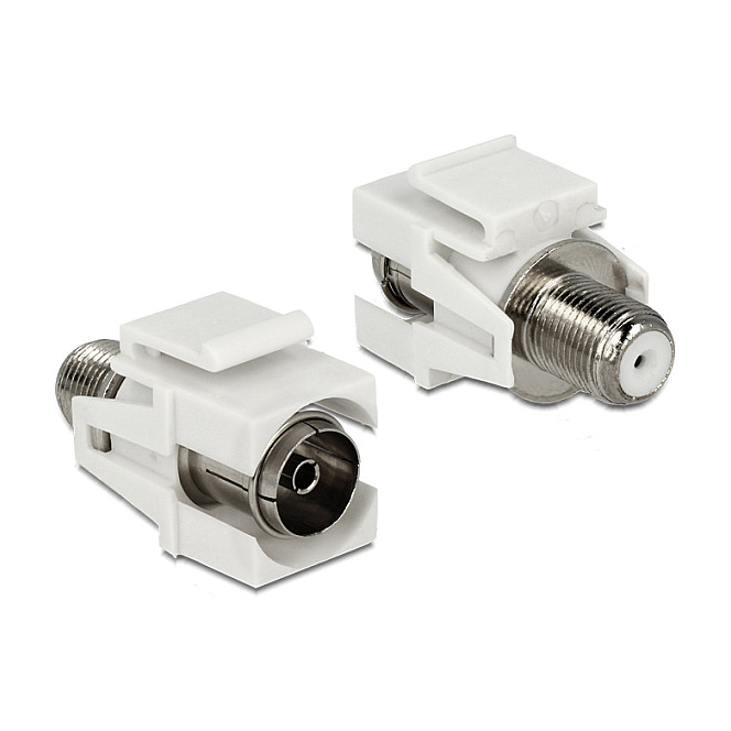 Delock Keystone Modul IEC (ž) na F (ž) konektor, bijeli-0