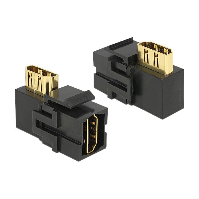 Delock Keystone Modul HDMI (Ž) na HDMI (Ž), 90° kutni, crni
