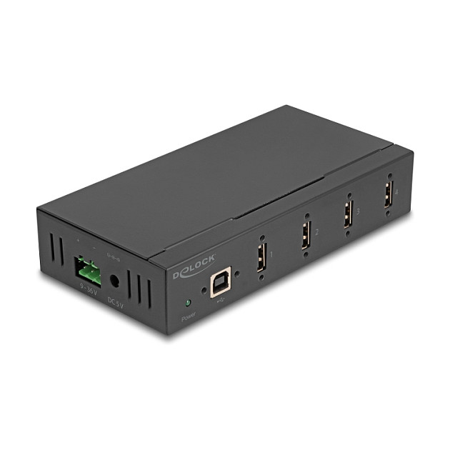 Industrijski USB Hub DELOCK 4-portni USB 2.0 s 15 kV ESD zaštitom