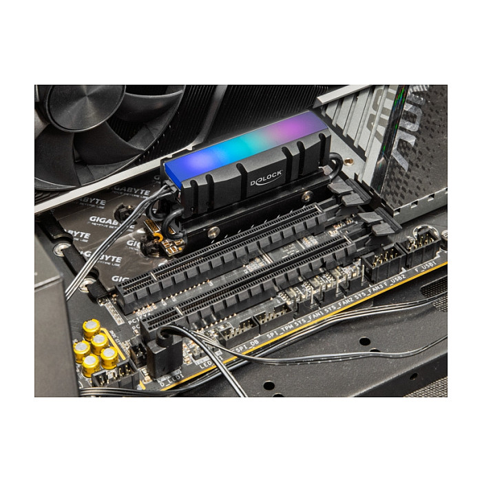 Hladnjak DELOCK za M.2 SSD 2280 s RGB LED osvjetljenjem-5