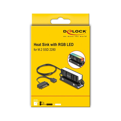 Hladnjak DELOCK za M.2 SSD 2280 s RGB LED osvjetljenjem-6