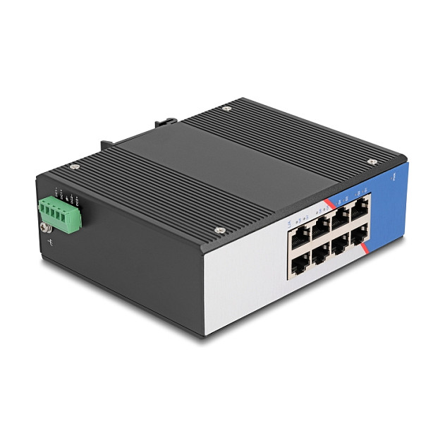 Delock 8-portni Industrijski Gigabit Ethernet Switch za DIN šinu-1