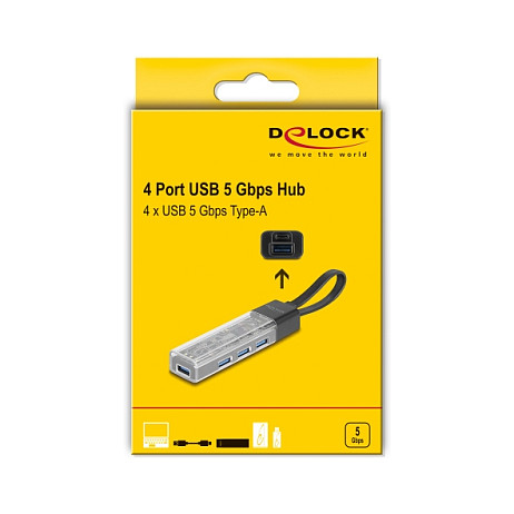 USB Hub DELOCK 4-portni 5 Gbps s dvostrukim USB-A/USB-C priključkom-5