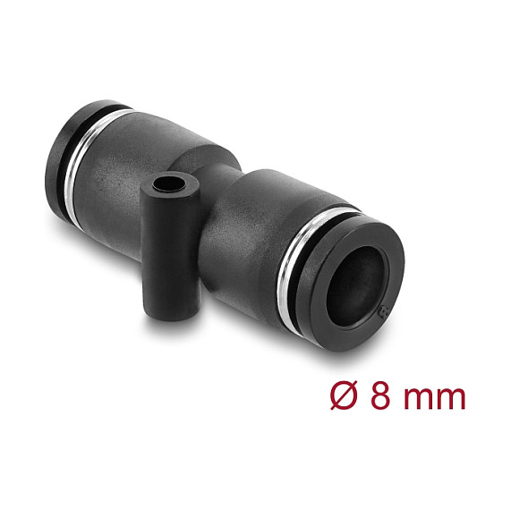 Ravna pneumatska spojnica DELOCK 8 mm s rupom za montažu (60743)-0