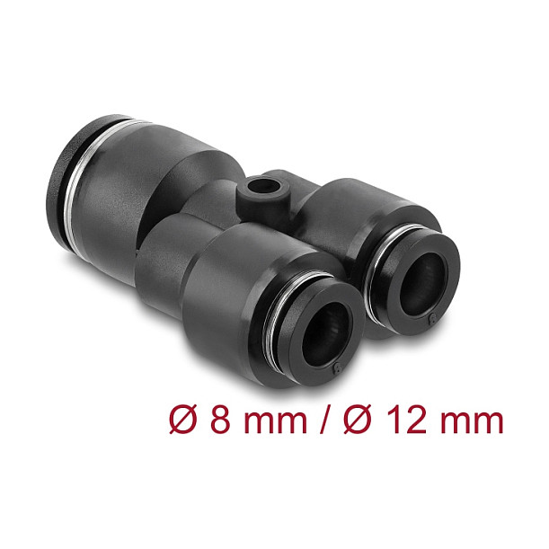 Pneumatski konektor DELOCK Y-oblik (2 x 8 mm na 1 x 12 mm) 60753-1