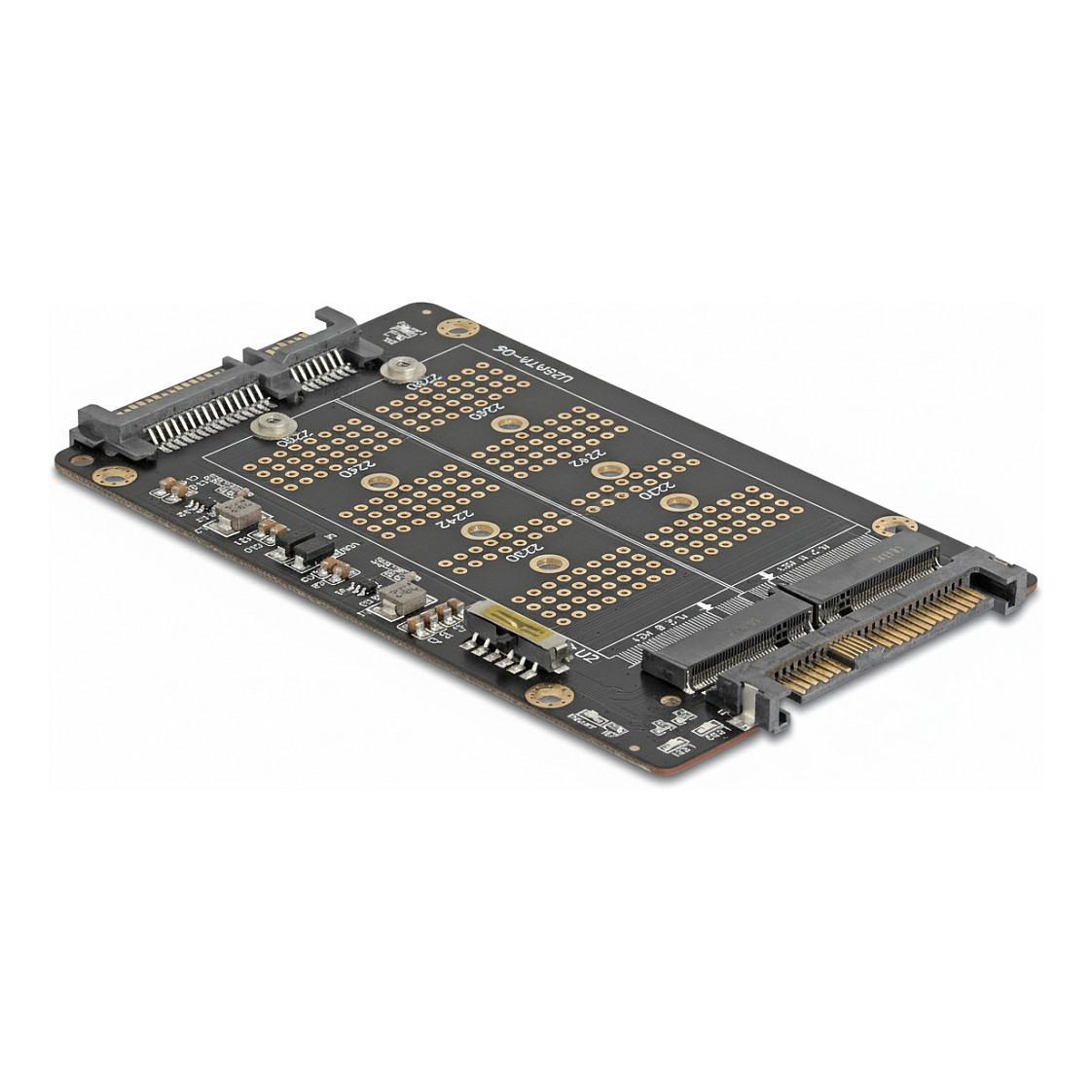 Adapter DELOCK M.2 NVMe SSD na U.2 i M.2 SATA SSD na SATA, 64354-0