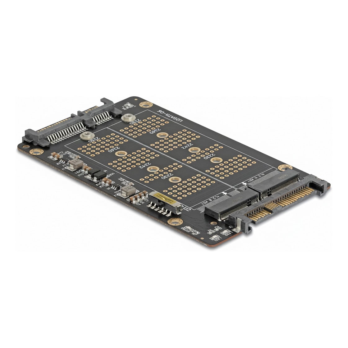 Adapter DELOCK M.2 NVMe SSD na U.2 i M.2 SATA SSD na SATA, 64354