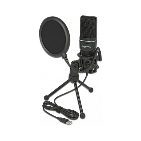 DELOCK USB Kondenzatorski Mikrofon Set 66331-0