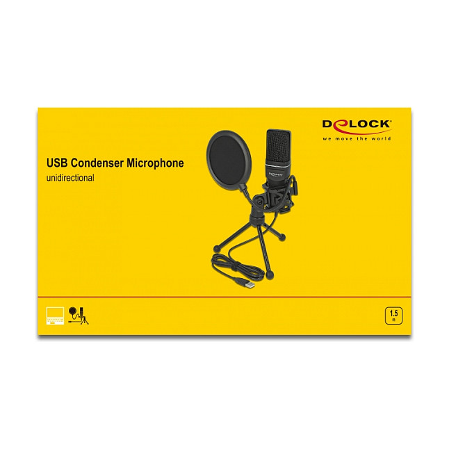 DELOCK USB Kondenzatorski Mikrofon Set 66331-4