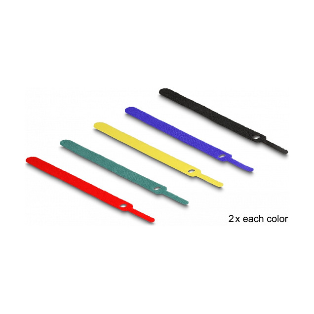 DELOCK čičak vezice za kabele 150 x 12 mm, set 10 komada, razne boje-2