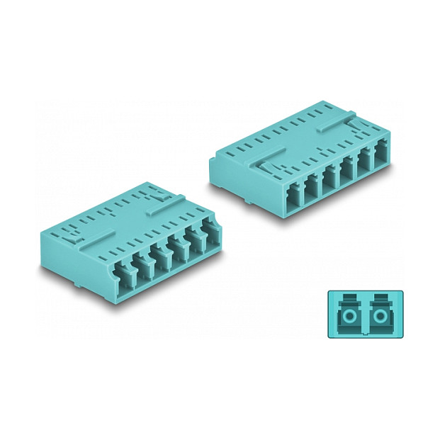 Svjetlovodni adapter DELOCK HD LC Hexaplex na LC Hexaplex aqua (87927)-0