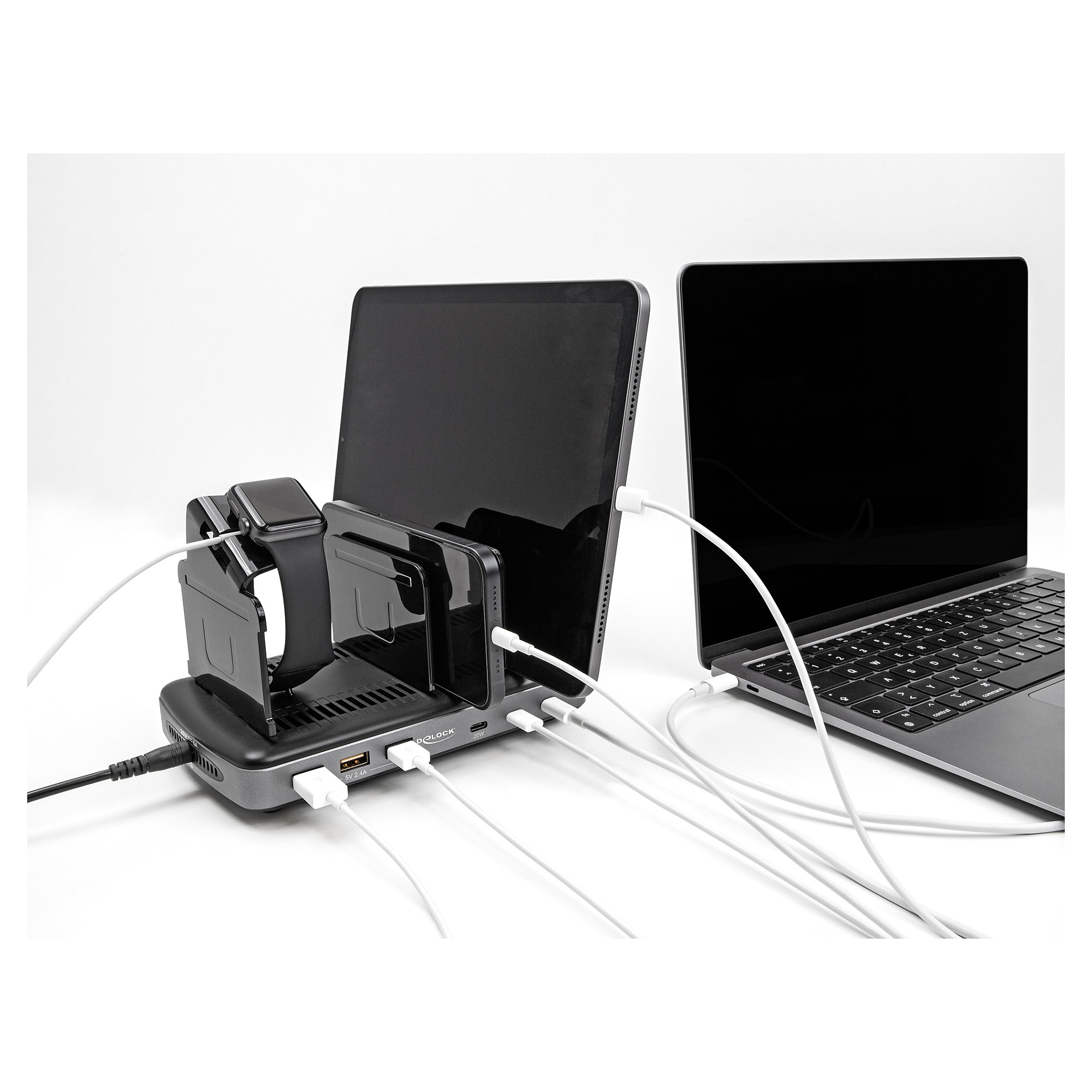 USB stanica za punjenje DELOCK 112W 6 portova (3x USB-C PD, 3x USB-A QC)-4