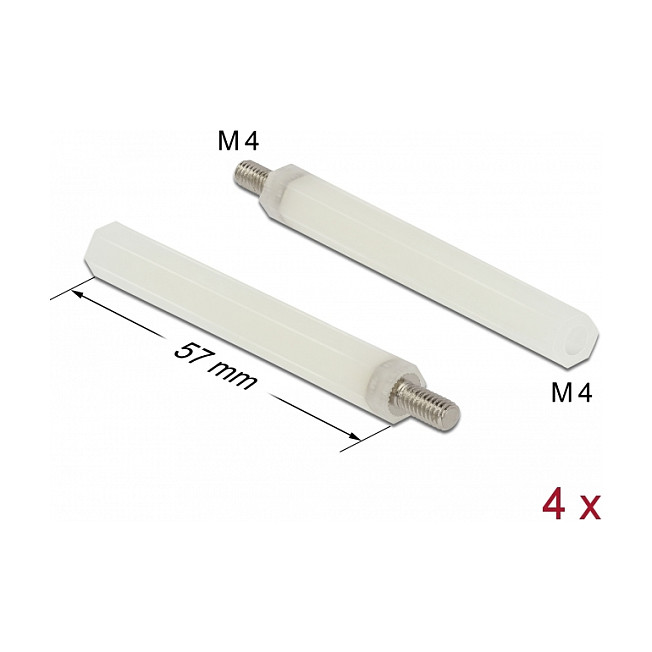 Distanceri DELOCK M4 x M4 šesterokutni 57 mm (4 komada)