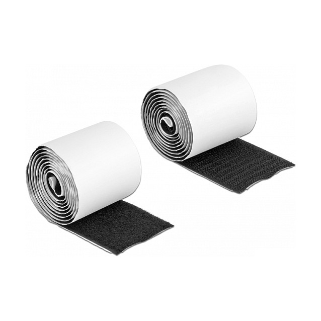Samoljepljiva čičak traka DELOCK 1 m x 50 mm crna boja