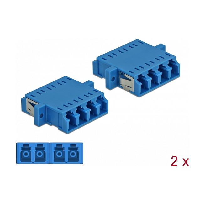 Optička spojnica DELOCK LC Quad na LC Quad Singlemode (2 komada)
