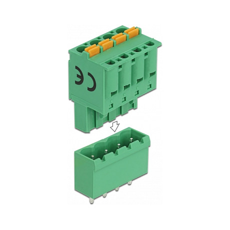 Set terminalnih blokova DELOCK 4-pinski 5.08 mm vertikalni (10 komada)