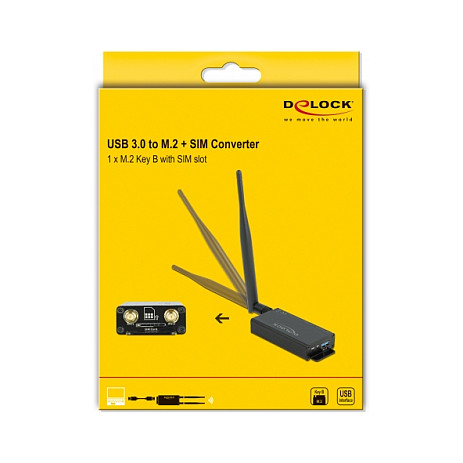 Delock USB 3.0 na M.2 Key B konverter sa SIM utorom, u kućištu-4