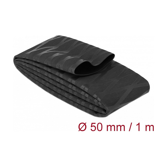 Termo bužir DELOCK protuklizni 50 mm x 1 m, crna boja-0