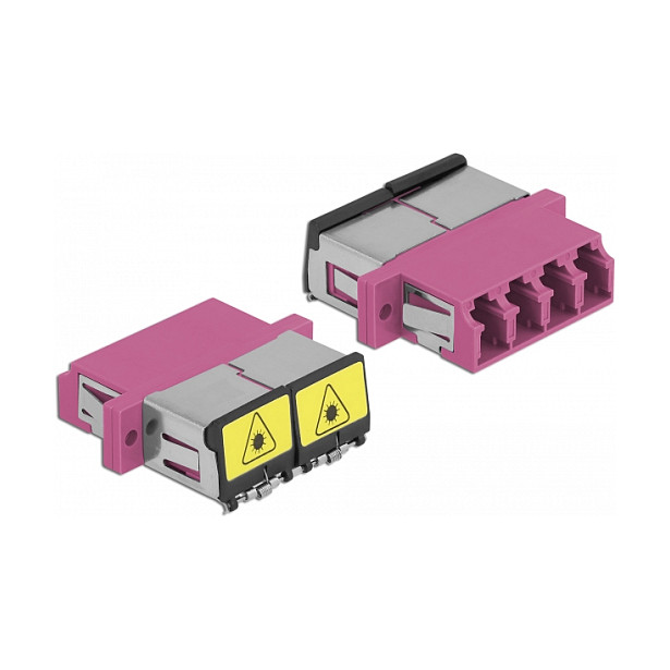 Optička spojnica DELOCK 86906 LC Quad na LC Quad (Multimode) ljubičasta boja