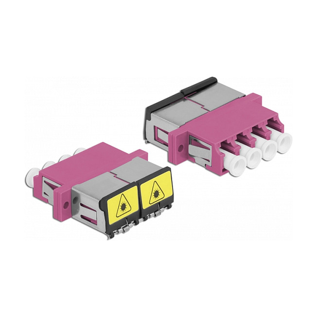 Optička spojnica DELOCK 86906 LC Quad na LC Quad (Multimode) ljubičasta boja-1