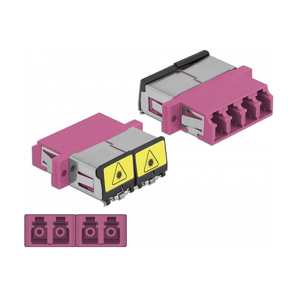 Optička spojnica DELOCK 86906 LC Quad na LC Quad (Multimode) ljubičasta boja-2