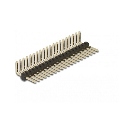 Letvica s pinovima DELOCK 20-pinska kutna raster 1.27 mm (5 komada)-0