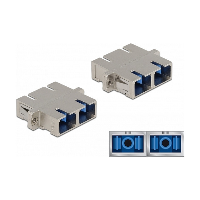 Optički adapter DELOCK SC Duplex na SC Duplex (Single-mode, metalni)