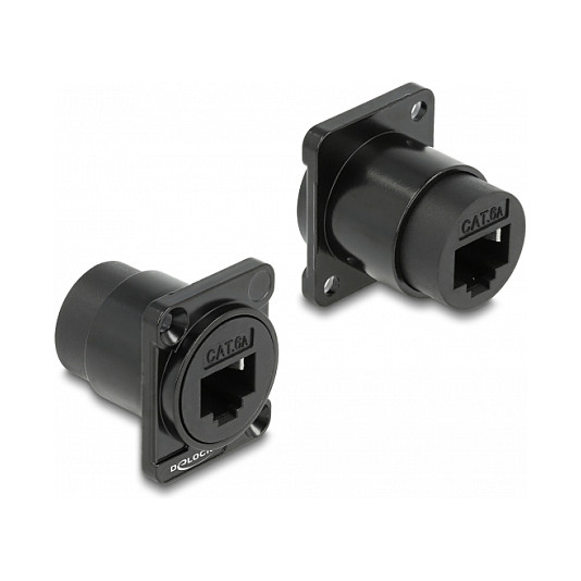 Delock D-Type RJ45 Cat.6A modul, ženski na ženski-0
