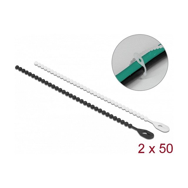 Vezice za kabele DELOCK višekratne 120 x 3.6 mm (100 komada) crna boja