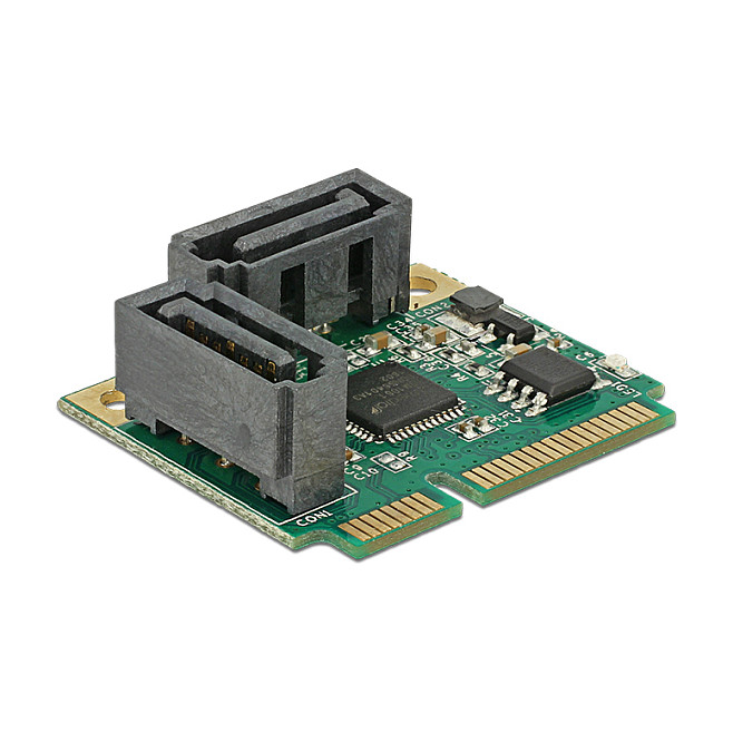 Adapter DELOCK Mini PCIe na 2x SATA 6 Gb/s (half size)-0