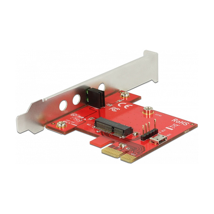 Adapter DELOCK PCIe x1 na M.2 Key E utor Low Profile (89889)-0