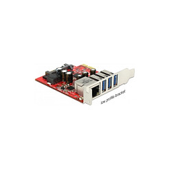 DELOCK PCI Express kartica 89382 3x USB 5Gbps + 1x Gigabit LAN (Low Profile)-2