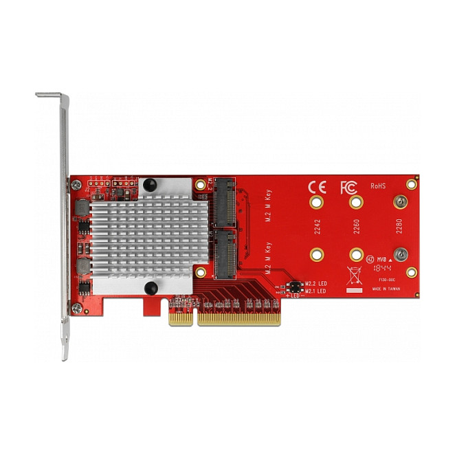 DELOCK 90305 PCI Express x8 kartica za 2x NVMe M.2 SSD, Low Profile-3
