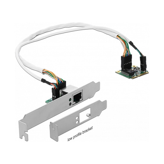 Mrežna kartica DELOCK Mini PCIe na Gigabit LAN RJ45 (half size)-0