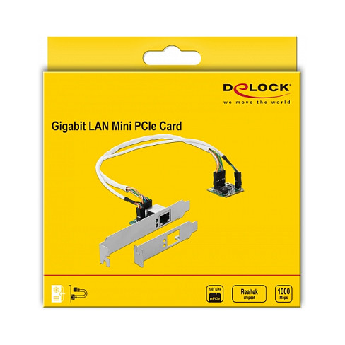 Mrežna kartica DELOCK Mini PCIe na Gigabit LAN RJ45 (half size)-1
