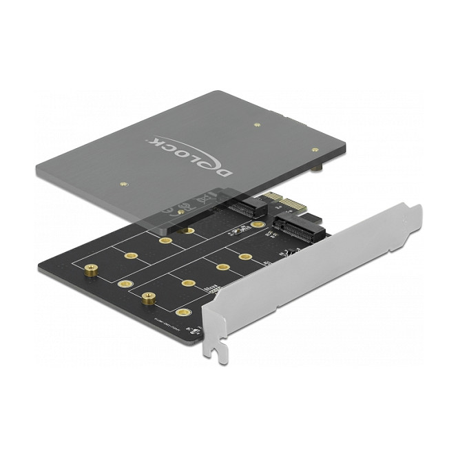 Adapter DELOCK PCI Express x1 na 2x M.2 Key B (SATA), 90432-1