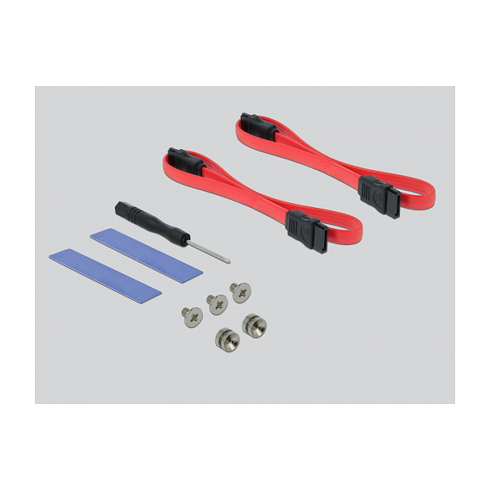 Adapter DELOCK PCIe x16 na M.2 NVMe / M.2 SATA / mSATA SSD (Low Profile)-3