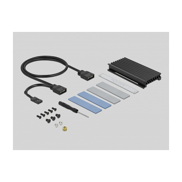 Adapter DELOCK PCIe x4 na M.2 NVMe SSD s hladnjakom i RGB osvjetljenjem (Low Profile)-3