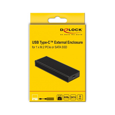 Kućište DELOCK za M.2 NVMe/SATA SSD USB-C 3.2 Gen 2 (42004)-3