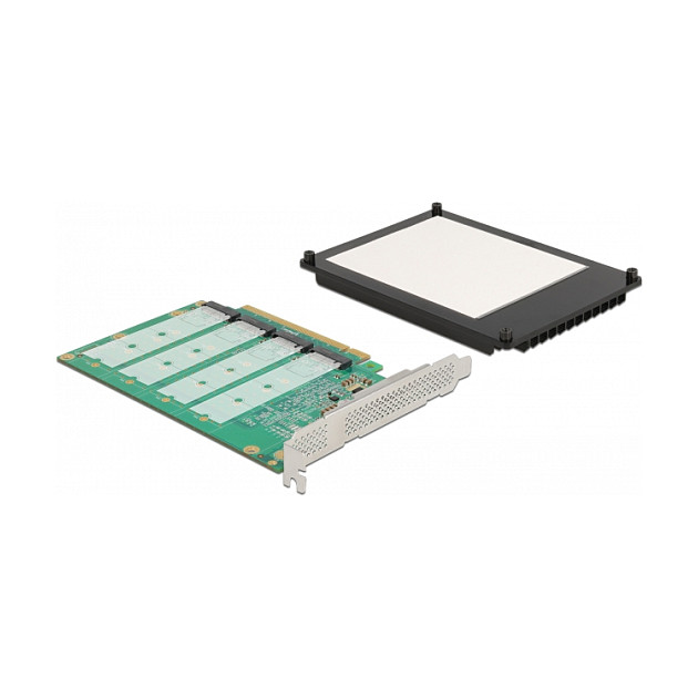 DELOCK PCI Express x16 kartica za 4x M.2 NVMe SSD s hladnjakom (90054)-3