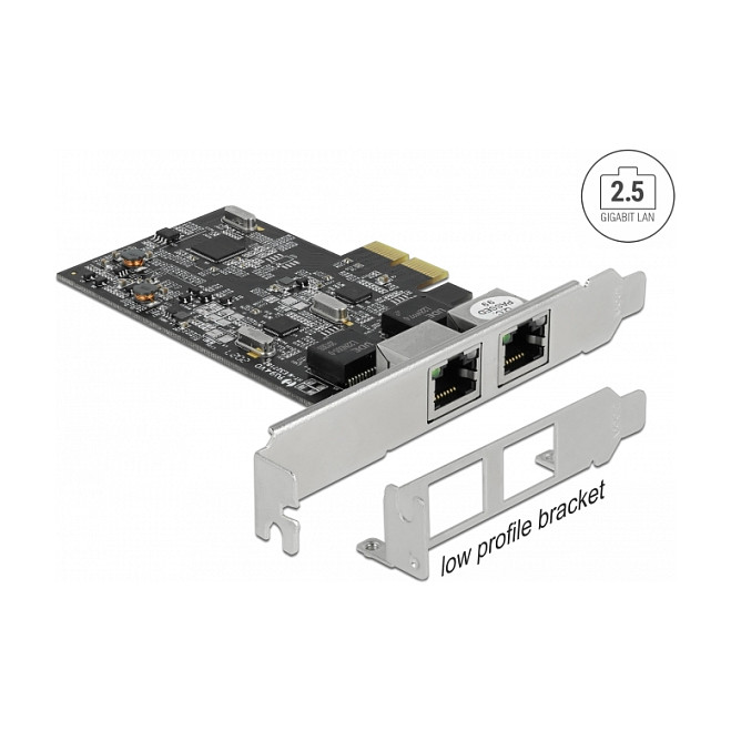 Mrežna kartica DELOCK PCI Express x2, 2 x 2.5 Gigabit LAN-3